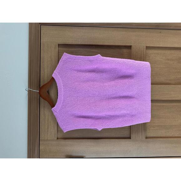 English Factory Ribbed Knit V-Neck Sweater Vest in Orchid Women’s size Medium - Picture 6 of 10